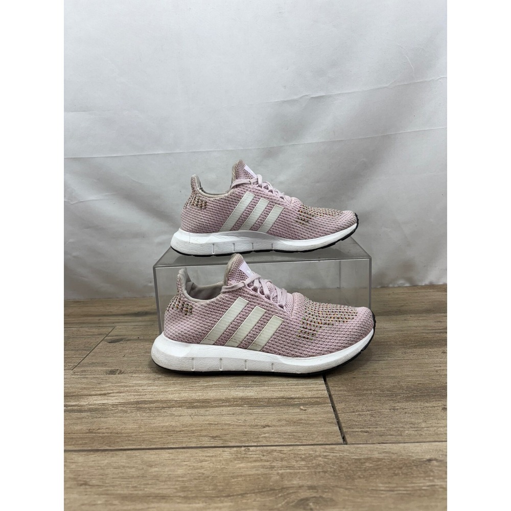 Adidas Swift Run Knit Sneakers Casual‎ Athletic Shoes Pink White Women's